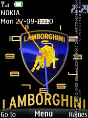 Lamborghini Clock 01 es el tema de pantalla