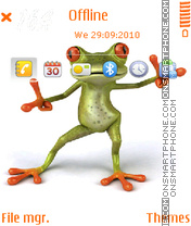 Funny frog 02 tema screenshot