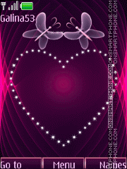 Скриншот темы Heart $ butterfly anim