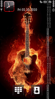 Скриншот темы Fire Guitar