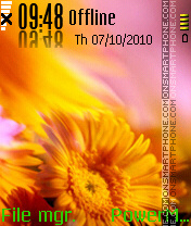 Sun Flower tema screenshot