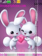 Love Bunny tema screenshot