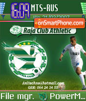 Скриншот темы Raja Club Athletic Morocco