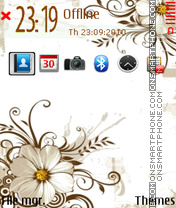 White flower 05 tema screenshot