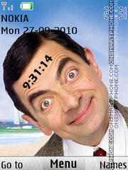 Mr Bean Clock tema screenshot