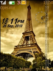 Eiffel dual clock Theme-Screenshot