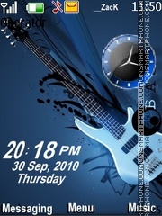 Скриншот темы Guitar clock