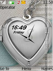 Heart dual clock theme screenshot