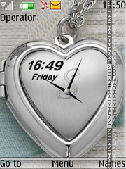 Скриншот темы Heart dual clock