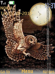 Owl Clock tema screenshot