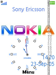 Nokia Clock 03 tema screenshot