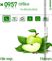 Apple green es el tema de pantalla