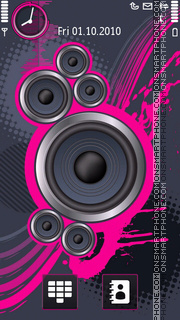 Paints Of Music Pink Theme-Screenshot