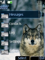 Wolf Clock tema screenshot