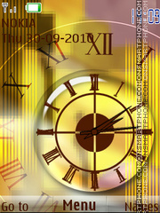 Golden Clock 04 theme screenshot