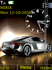 Audi R8 Clock es el tema de pantalla