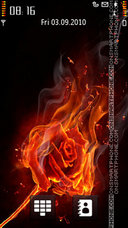 Fire Rose tema screenshot