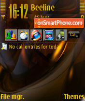 Orange Crush tema screenshot