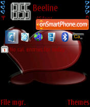 Red Heart tema screenshot