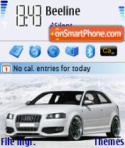 Audi S3 White tema screenshot