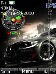 Nfs Speedometer tema screenshot