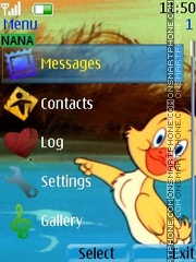 Cute Duck Clock tema screenshot