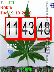 Cannabis Clock theme screenshot
