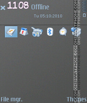 Gray blue 01 theme screenshot