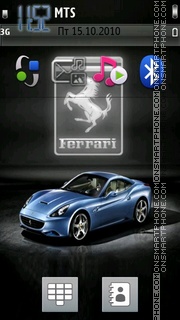 Blue Ferrari 01 theme screenshot
