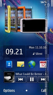 Capture d'écran Nokia N8 All Blue thème