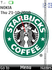 Starbucks Clock tema screenshot