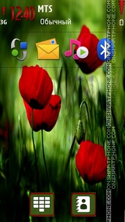 Red Flower 04 tema screenshot