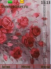 Red roses theme screenshot