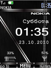 Black clock indicators tema screenshot