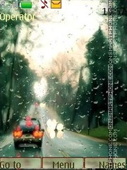 Rain water color tema screenshot