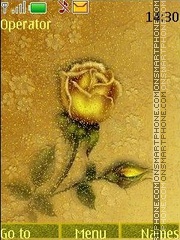 Gold roses swf theme screenshot