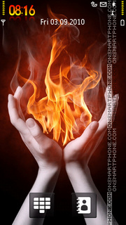 Fire Hand tema screenshot