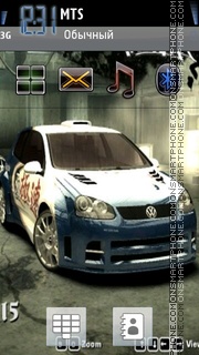 Nfs Mw VW Golf theme screenshot