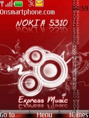 Nokia 5310 Express Music theme screenshot