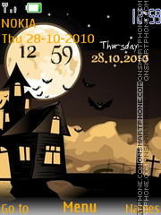 Haloween Time Clock theme screenshot