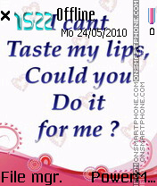 My Lips es el tema de pantalla