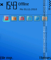Capture d'écran Blue Back thème