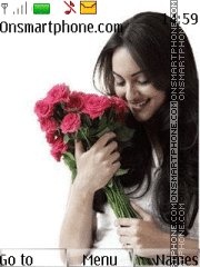 Скриншот темы Sonakshi with roses