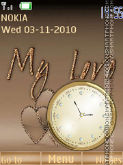 My Love Clock theme screenshot
