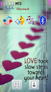 Скриншот темы Love Steps