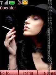 The lady a cigaret Theme-Screenshot