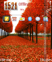 Capture d'écran Red trees thème