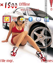 Скриншот темы Babe and car 01