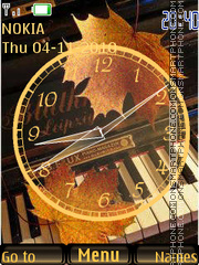 Autumn Clock tema screenshot