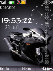 Bike dual clock Theme-Screenshot